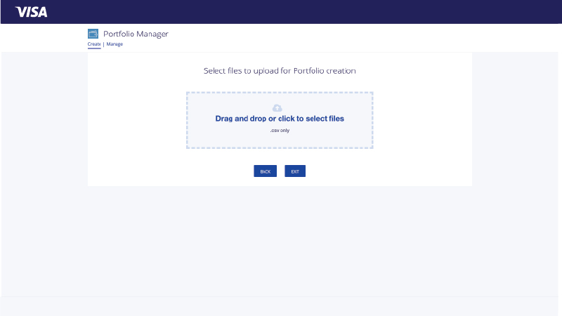 Product screen shot of portfolio manager tool